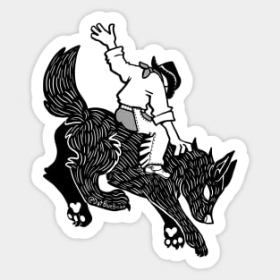 Ride the Wolf! Sticker